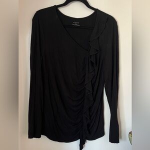 ❗️💲CLOSEOUT SALE: $5 💲❗️- Black Ruffled Long Sleeve